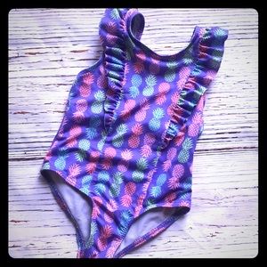 Purple pineapple swim suit